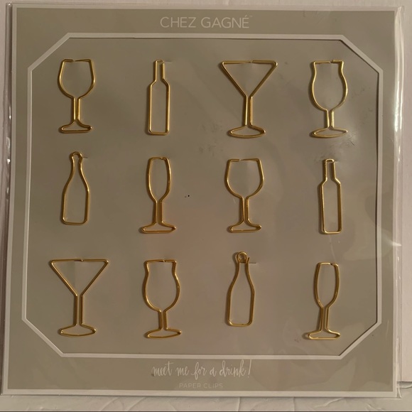 Chez Gagne’ Bottle and Glass Paper Clips - Picture 1 of 2